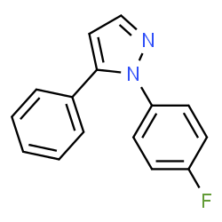 ChemSpider 2D Image | 1-(4-Fluorophenyl)-5-phenyl-1H-pyrazole | C15H11FN2
