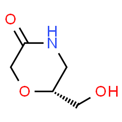 ChemSpider 2D Image | (R)-6-Hydroxymethyl-morpholin-3-one | C5H9NO3