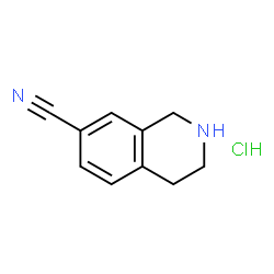 ChemSpider 2D Image | 1,2,3,4-Tetrahydro-isoquinoline-7-carbonitrile HCl | C10H11ClN2