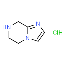ChemSpider 2D Image | 5H,6H,7H,8H-Imidazo[1,2-a]pyrazine hydrochloride | C6H10ClN3