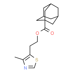 ChemSpider 2D Image | 2-(4-Methyl-1,3-thiazol-5-yl)ethyl 1-adamantanecarboxylate | C17H23NO2S