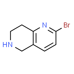 ChemSpider 2D Image | 2-Bromo-5,6,7,8-tetrahydro-1,6-naphthyridine | C8H9BrN2