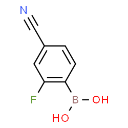 ChemSpider 2D Image | 4-Cyano-2-fluorophenylboronic acid | C7H5BFNO2