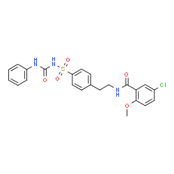 ChemSpider 2D Image | 5-Chloro-2-methoxy-N-(2-{4-[(phenylcarbamoyl)sulfamoyl]phenyl}ethyl)benzamide | C23H22ClN3O5S