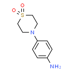 ChemSpider 2D Image | 4-(1,1-Dioxido-4-thiomorpholinyl)aniline | C10H14N2O2S