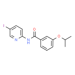 ChemSpider 2D Image | N-(5-Iodopyridin-2-yl)-3-isopropoxybenzamide | C15H15IN2O2