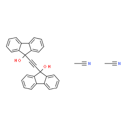 ChemSpider 2D Image | Acetonitrile - 9,9'-(1,2-ethynediyl)bis(9H-fluoren-9-ol) (2:1) | C32H24N2O2