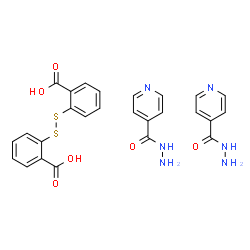 ChemSpider 2D Image | 2,2'-Disulfanediyldibenzoic acid - isonicotinohydrazide (1:2) | C26H24N6O6S2