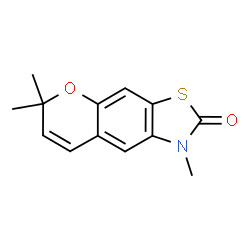 ChemSpider 2D Image | 1,6,6-Trimethyl-6H-chromeno[6,7-d][1,3]thiazol-2(1H)-one | C13H13NO2S