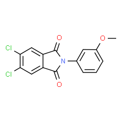 ChemSpider 2D Image | 5,6-Dichloro-2-(3-methoxyphenyl)-1H-isoindole-1,3(2H)-dione | C15H9Cl2NO3