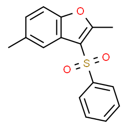 ChemSpider 2D Image | 2,5-Dimethyl-3-(phenylsulfonyl)-1-benzofuran | C16H14O3S
