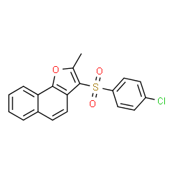 ChemSpider 2D Image | 3-[(4-Chlorophenyl)sulfonyl]-2-methylnaphtho[1,2-b]furan | C19H13ClO3S