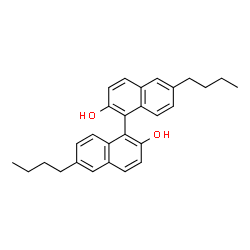 ChemSpider 2D Image | 6,6'-Dibutyl-1,1'-binaphthalene-2,2'-diol | C28H30O2