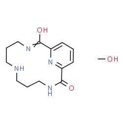 ChemSpider 2D Image | 3,7,11,17-Tetraazabicyclo[11.3.1]heptadeca-1(17),13,15-triene-2,12-dione - methanol (1:1) | C14H22N4O3