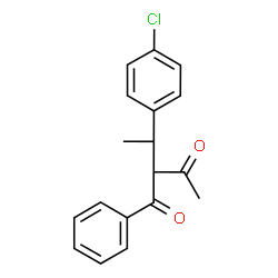 ChemSpider 2D Image | 2-[1-(4-Chlorophenyl)ethyl]-1-phenyl-1,3-butanedione | C18H17ClO2