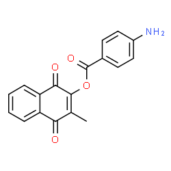 ChemSpider 2D Image | 3-Methyl-1,4-dioxo-1,4-dihydro-2-naphthalenyl 4-aminobenzoate | C18H13NO4