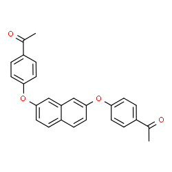 ChemSpider 2D Image | 1,1'-[2,7-Naphthalenediylbis(oxy-4,1-phenylene)]diethanone | C26H20O4