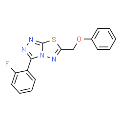 ChemSpider 2D Image | 3-(2-Fluorophenyl)-6-(phenoxymethyl)[1,2,4]triazolo[3,4-b][1,3,4]thiadiazole | C16H11FN4OS