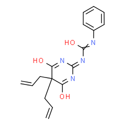 ChemSpider 2D Image | 1-(5,5-Diallyl-4,6-dioxo-1,4,5,6-tetrahydro-2-pyrimidinyl)-3-phenylurea | C17H18N4O3