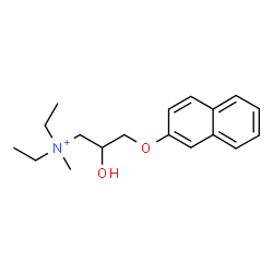 ChemSpider 2D Image | N,N-Diethyl-2-hydroxy-N-methyl-3-(2-naphthyloxy)-1-propanaminium | C18H26NO2