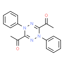 ChemSpider 2D Image | 1,1'-(1,4-Diphenyl-1,4-dihydro-1,2,4,5-tetrazine-3,6-diyl)diethanone | C18H16N4O2