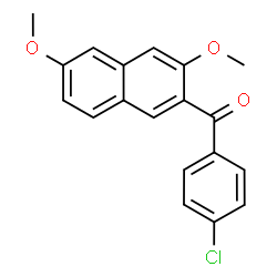 ChemSpider 2D Image | (4-Chlorophenyl)(3,6-dimethoxy-2-naphthyl)methanone | C19H15ClO3