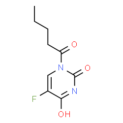 ChemSpider 2D Image | 5-Fluoro-1-pentanoyl-2,4(1H,3H)-pyrimidinedione | C9H11FN2O3