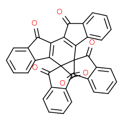 ChemSpider 2D Image | Dispiro[indene-2,5'-indeno[2,1-a]fluorene-6',2''-indene]-1,1'',3,3'',11',12'-hexone | C36H16O6