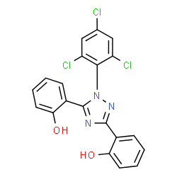 ChemSpider 2D Image | 2,2'-[1-(2,4,6-Trichlorophenyl)-1H-1,2,4-triazole-3,5-diyl]diphenol | C20H12Cl3N3O2