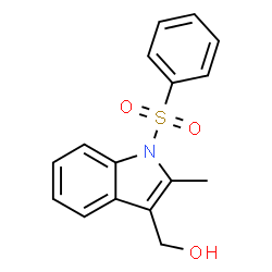 ChemSpider 2D Image | [2-Methyl-1-(phenylsulfonyl)-1H-indol-3-yl]methanol | C16H15NO3S