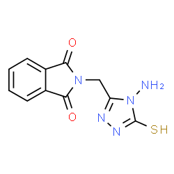 ChemSpider 2D Image | 2-[(4-Amino-5-thioxo-4,5-dihydro-1H-1,2,4-triazol-3-yl)methyl]-1H-isoindole-1,3(2H)-dione | C11H9N5O2S