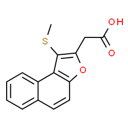 ChemSpider 2D Image | [1-(Methylsulfanyl)naphtho[2,1-b]furan-2-yl]acetic acid | C15H12O3S