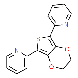 ChemSpider 2D Image | 2,2'-(2,3-Dihydrothieno[3,4-b][1,4]dioxine-5,7-diyl)dipyridine | C16H12N2O2S