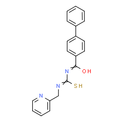 ChemSpider 2D Image | N-[(2-Pyridinylmethyl)carbamothioyl]-4-biphenylcarboxamide | C20H17N3OS