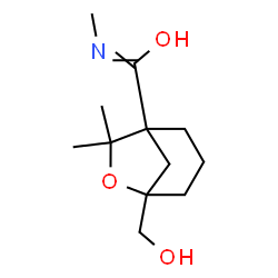ChemSpider 2D Image | 5-hydroxymethyl-7,7,N-trimethyl-6-oxabicyclo(3.2.1)octane-1-carboxamide | C12H21NO3