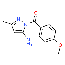 ChemSpider 2D Image | 5-amino-1-(4-methoxybenzoyl)-3-methylpyrazole | C12H13N3O2