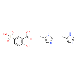 ChemSpider 2D Image | 2-Hydroxy-5-sulfobenzoic acid - 4-methyl-1H-imidazole (1:2) | C15H18N4O6S