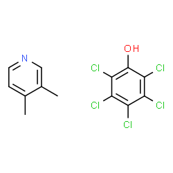 ChemSpider 2D Image | Pentachlorophenol - 3,4-dimethylpyridine (1:1) | C13H10Cl5NO