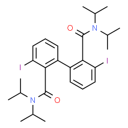ChemSpider 2D Image | 3,3'-Diiodo-N,N,N',N'-tetraisopropyl-2,2'-biphenyldicarboxamide | C26H34I2N2O2
