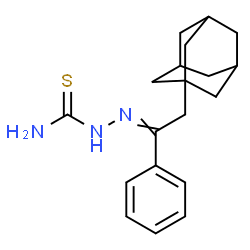 ChemSpider 2D Image | 2-[2-(Adamantan-1-yl)-1-phenylethylidene]hydrazinecarbothioamide | C19H25N3S