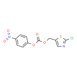 ChemSpider 2D Image | (2-Chloro-1,3-thiazol-5-yl)methyl 4-nitrophenyl carbonate | C11H7ClN2O5S