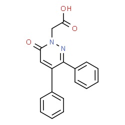 ChemSpider 2D Image | (6-Oxo-3,4-diphenyl-1(6H)-pyridazinyl)acetic acid | C18H14N2O3
