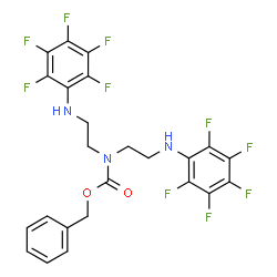 ChemSpider 2D Image | Benzyl bis{2-[(pentafluorophenyl)amino]ethyl}carbamate | C24H17F10N3O2