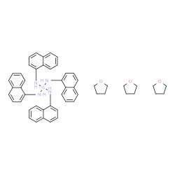ChemSpider 2D Image | N,N',N'',N'''-Tetra(1-naphthyl)silanetetramine - tetrahydrofuran (1:3) | C52H56N4O3Si