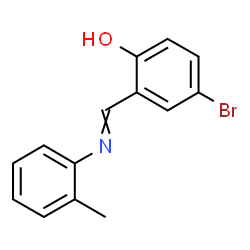 ChemSpider 2D Image | 4-Bromo-2-{[(2-methylphenyl)imino]methyl}phenol | C14H12BrNO