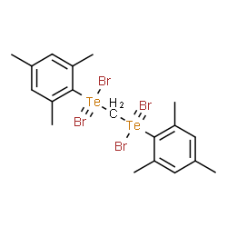 ChemSpider 2D Image | {Methylenebis[bromo(mesityl)-lambda~6~-tellanylylidyne]}bis(lambda~3~-bromane) | C19H24Br4Te2