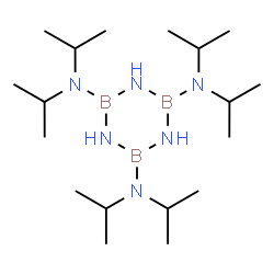 ChemSpider 2D Image | N,N,N',N',N'',N''-Hexaisopropyl-2,4,6-borazinetriamine | C18H45B3N6