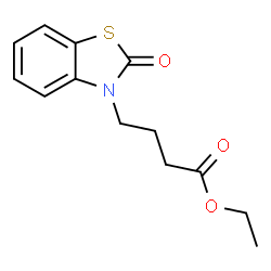 ChemSpider 2D Image | Ethyl 4-(2-oxo-1,3-benzothiazol-3(2H)-yl)butanoate | C13H15NO3S