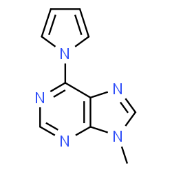 ChemSpider 2D Image | 9-Methyl-6-(1H-pyrrol-1-yl)-9H-purine | C10H9N5