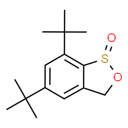 ChemSpider 2D Image | 5,7-Bis(2-methyl-2-propanyl)-3H-2,1-benzoxathiole 1-oxide | C15H22O2S